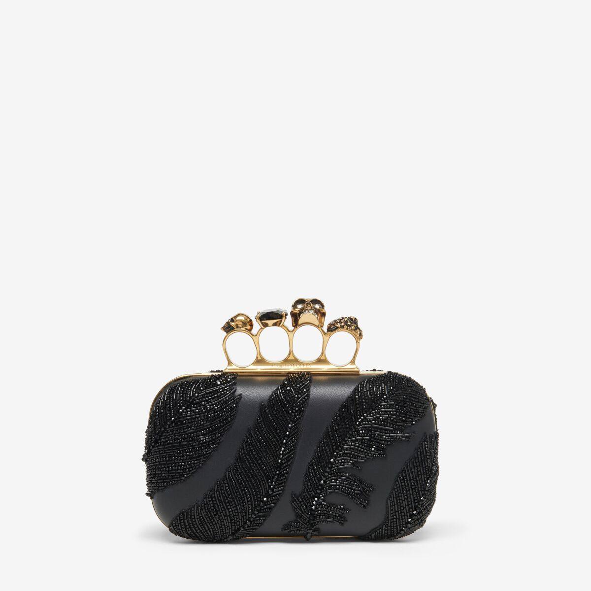 Alexander McQueen Women's Black Knuckle Clutch (Lamb Leather)